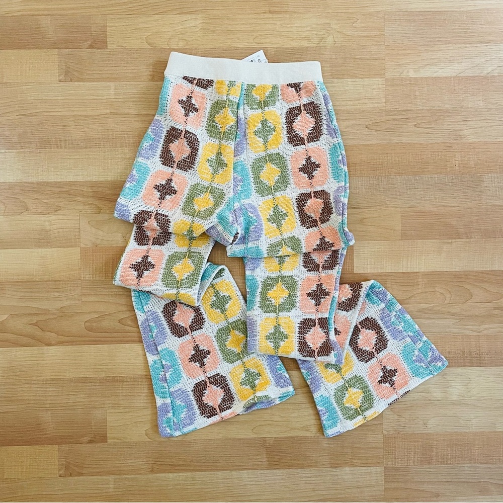 Zara Pastel Crochet Pants XS NWT